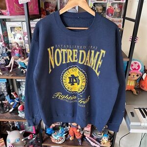 Vintage Notre Dame Fighting Irish Crewneck Sweatshirt Men’s Large USA Nutmeg